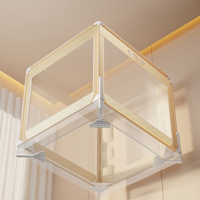 91家纺网 家纺一手货源 找家纺 青竹苑 2026新款贴布口袋款床笠底坐床蚊帐 小刺猬