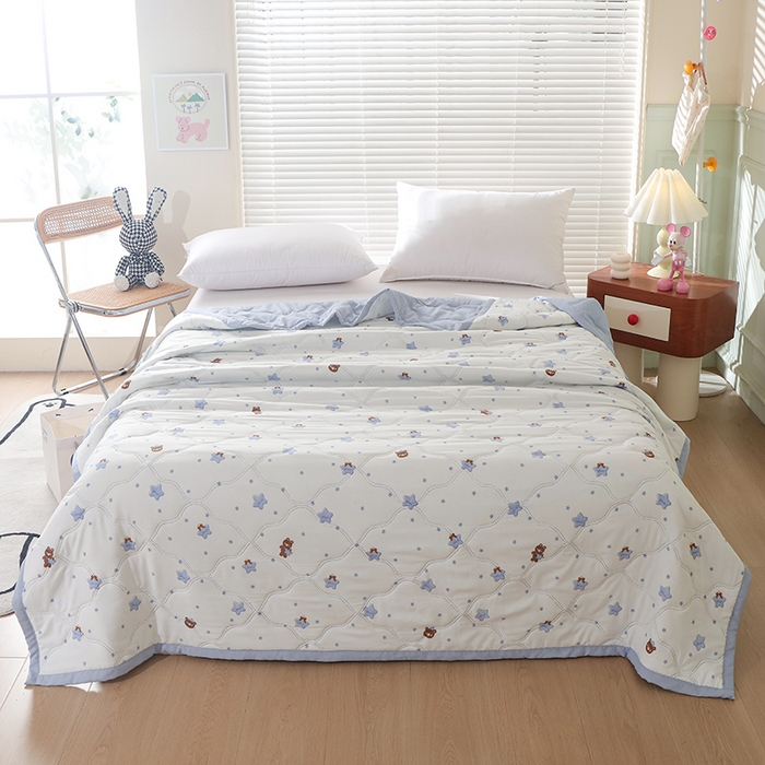 诗雅纺织 2025新款超柔水洗棉夏凉被空调被超声波压花夏被礼品被 星空