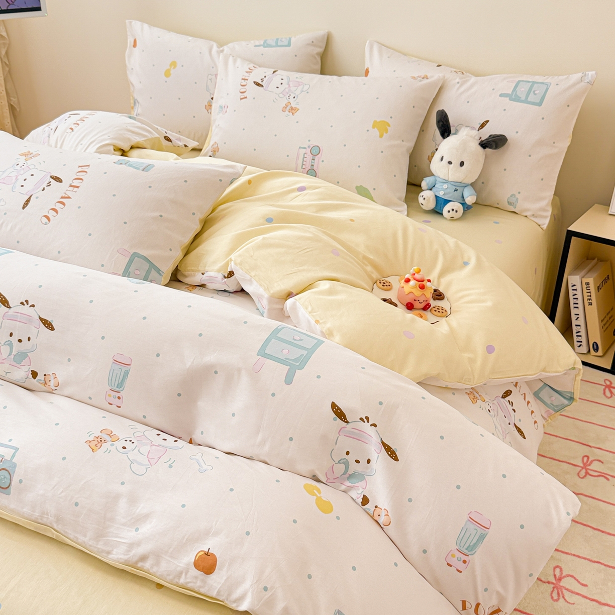 91家纺网 家纺一手货源 找家纺 女子家纺 2026新款40支100%纯棉全棉13070斜纹四件套 帕恰狗