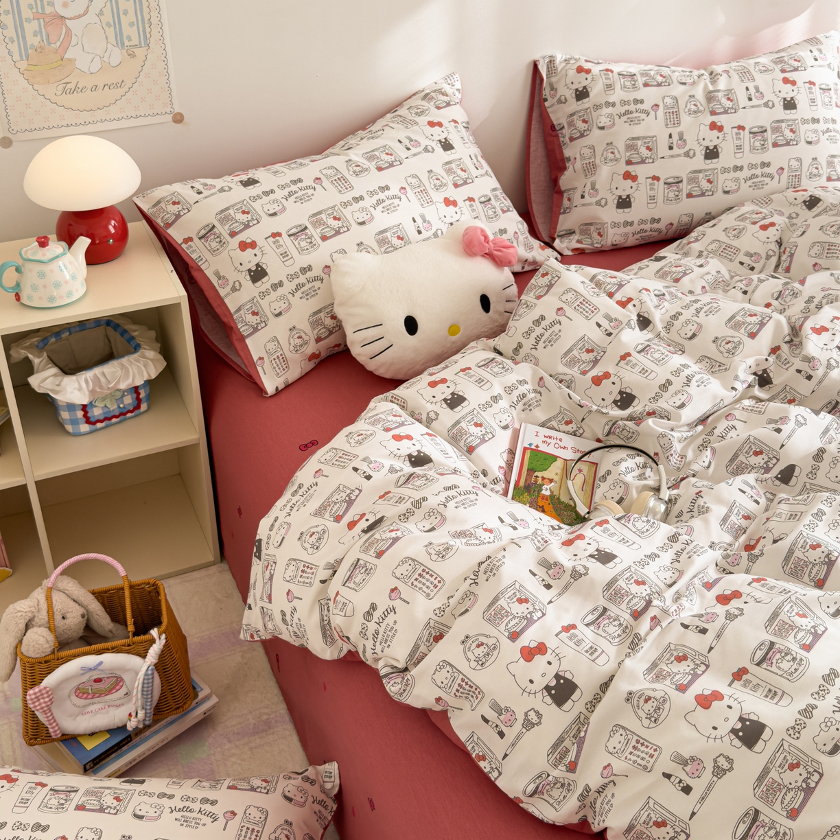 91家纺网 家纺一手货源 找家纺 女子家纺 2026新款40支100%纯棉全棉13070斜纹四件套 KT海报