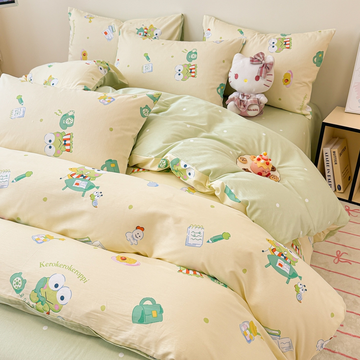 91家纺网 家纺一手货源 找家纺 女子家纺 2026新款40支100%纯棉全棉13070斜纹四件套 可洛比