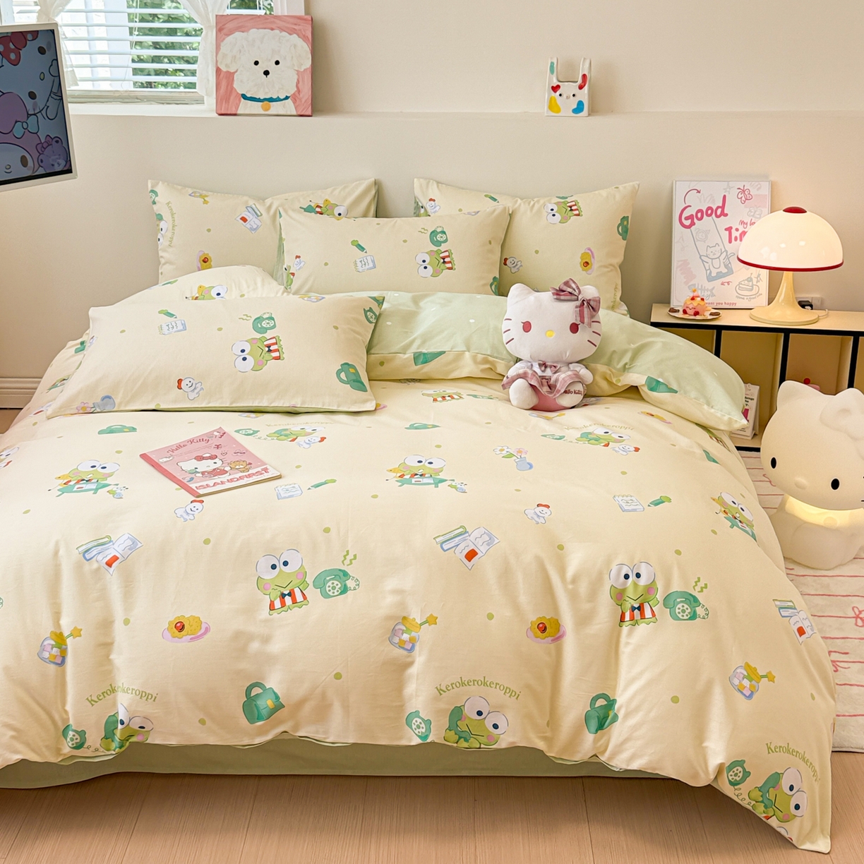 91家纺网 家纺一手货源 找家纺 女子家纺 2026新款40支100%纯棉全棉13070斜纹四件套 可洛比