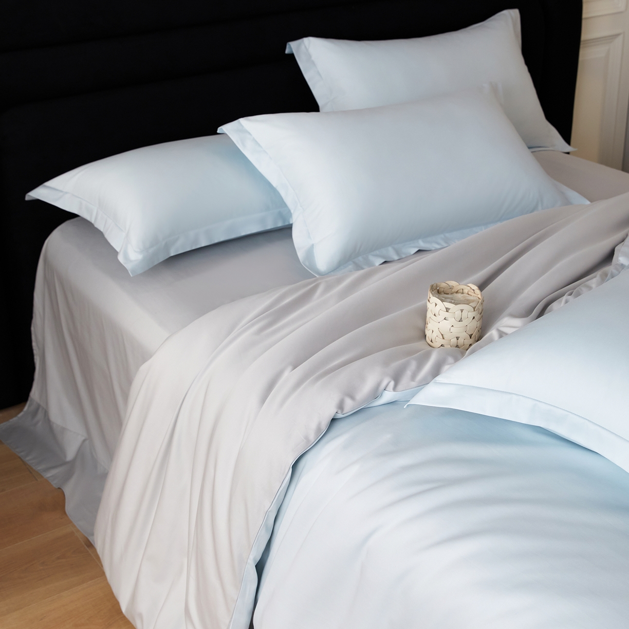 91家纺网 家纺一手货源 找家纺 （总）梧桐树 2026新款60S纯色全棉纯棉长绒棉系列四件套