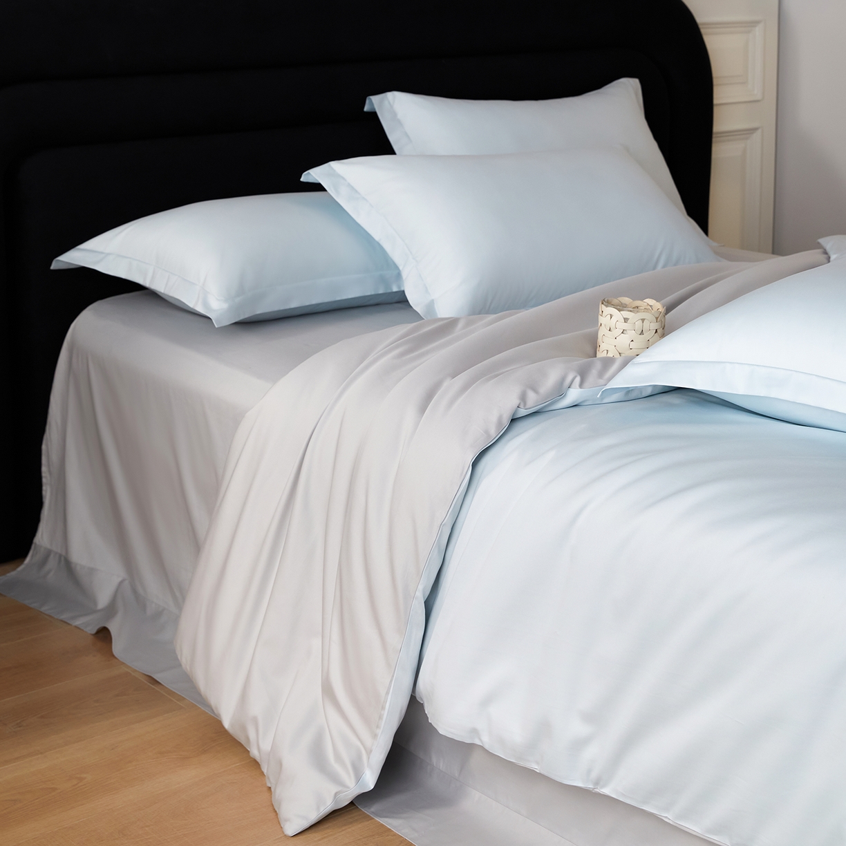 91家纺网 家纺一手货源 找家纺 （总）梧桐树 2026新款60S纯色全棉纯棉长绒棉系列四件套