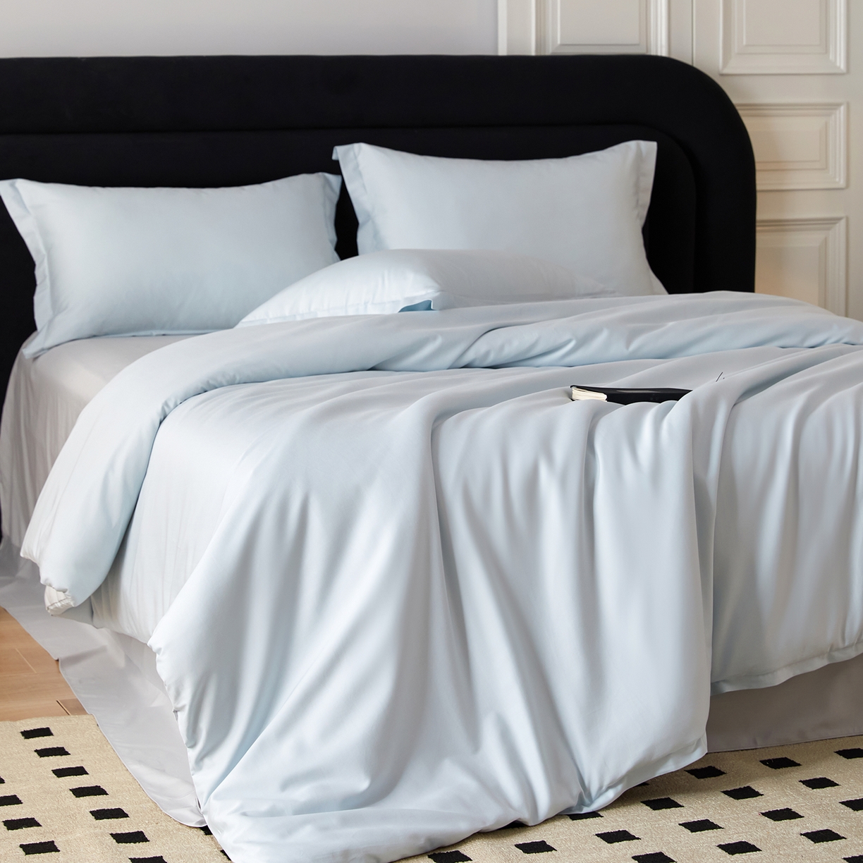 91家纺网 家纺一手货源 找家纺 （总）梧桐树 2026新款60S纯色全棉纯棉长绒棉系列四件套