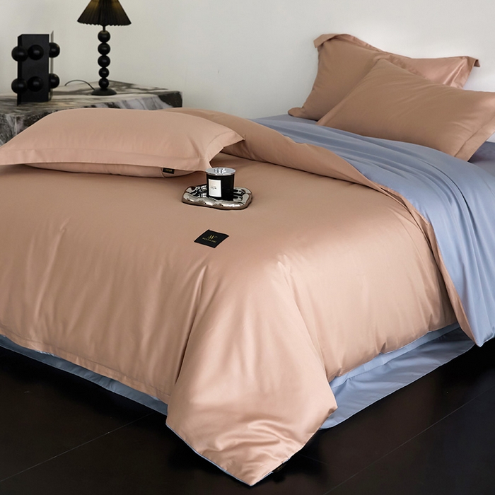 91家纺网 家纺一手货源 找家纺 梧桐树 60S纯色全棉纯棉长绒棉系列单品被套单品被套单件 单被套 豆沙粽+宾利蓝