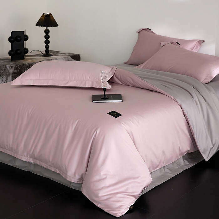 91家纺网 家纺一手货源 找家纺 梧桐树 60S纯色全棉纯棉长绒棉系列单品被套单品被套单件 单被套优雅紫+银灰