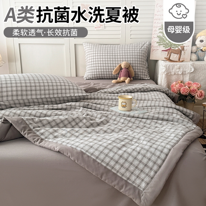 91家纺网 家纺一手货源 找家纺 （总）盛凡家纺 2026新款小清新抗菌夏被夏凉被空调被被子被芯夏被四件套