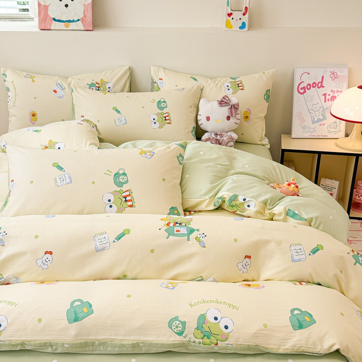 91家纺网 家纺一手货源 找家纺 女子家纺 2026新款40支100%纯棉全棉13070斜纹四件套 可洛比