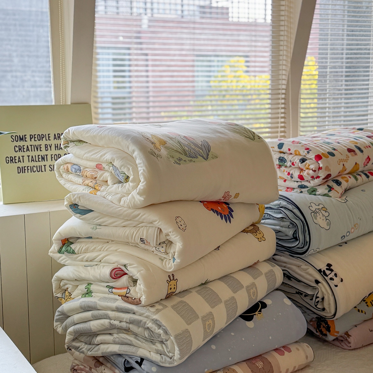 91家纺网 家纺一手货源 找家纺 咏绒家纺工厂店 厂家直销网销爆款花型永不断货2025春夏新款A类牛奶针织棉大豆夏被（长期款） 组合图仅供参考