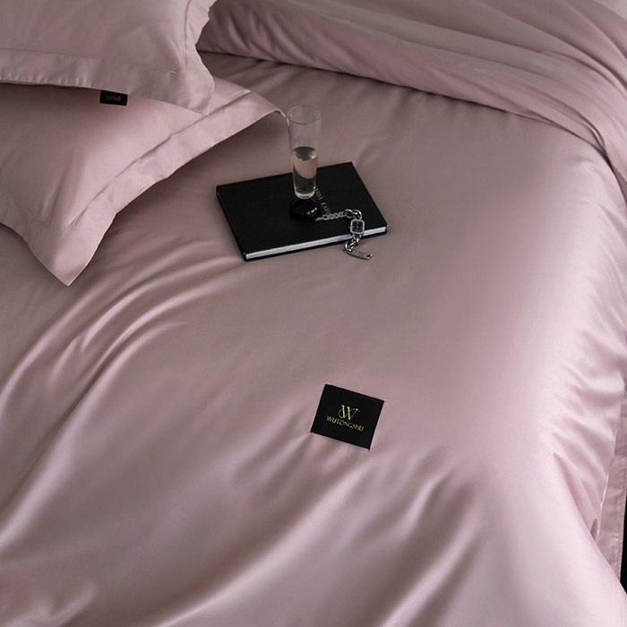 91家纺网 家纺一手货源 找家纺 梧桐树 2026新款60S纯色全棉纯棉长绒棉系列四件套 60S纯色长绒棉-纯色优雅紫