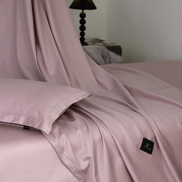 91家纺网 家纺一手货源 找家纺 梧桐树 2026新款60S纯色全棉纯棉长绒棉系列四件套 60S纯色长绒棉-纯色优雅紫