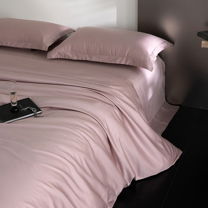 91家纺网 家纺一手货源 找家纺 梧桐树 2026新款60S纯色全棉纯棉长绒棉系列四件套 60S纯色长绒棉-纯色优雅紫