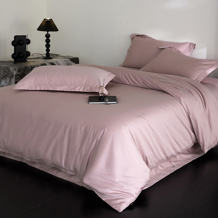 91家纺网 家纺一手货源 找家纺 梧桐树 2026新款60S纯色全棉纯棉长绒棉系列四件套 60S纯色长绒棉-纯色优雅紫