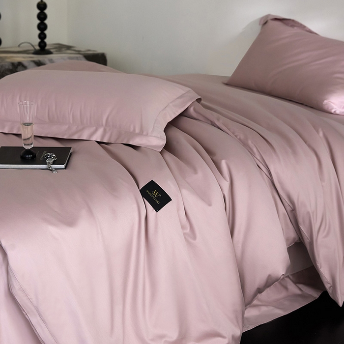 91家纺网 家纺一手货源 找家纺 梧桐树 2026新款60S纯色全棉纯棉长绒棉系列四件套 60S纯色长绒棉-纯色优雅紫