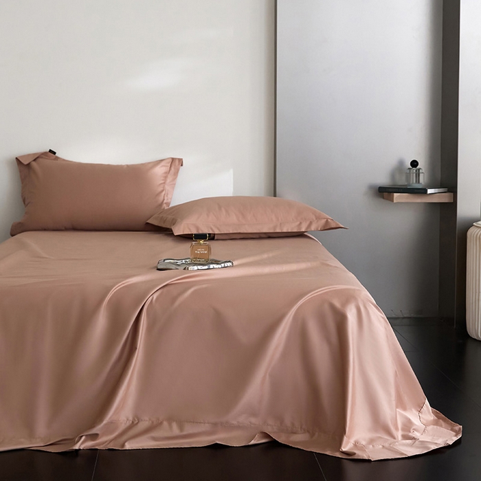 梧桐树 2026新款60S纯色全棉纯棉长绒棉系列单床单单品床单单件 单床单 豆沙粽