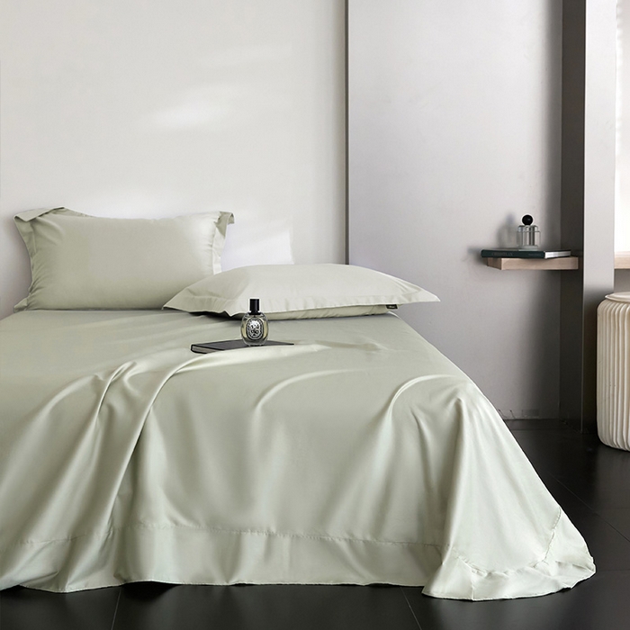 梧桐树 2026新款60S纯色全棉纯棉长绒棉系列单床单单品床单单件 单床单 绿色