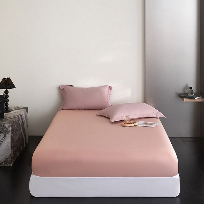 91家纺网 家纺一手货源 找家纺 梧桐树 2026新款60S纯色全棉纯棉长绒棉系列四件套 60S纯色长绒棉-纯色豆沙粽