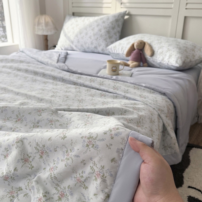 91家纺网 家纺一手货源 找家纺 盛凡家纺 2026新款小清新抗菌夏被夏凉被空调被被子被芯夏被四件套 川纱蓝