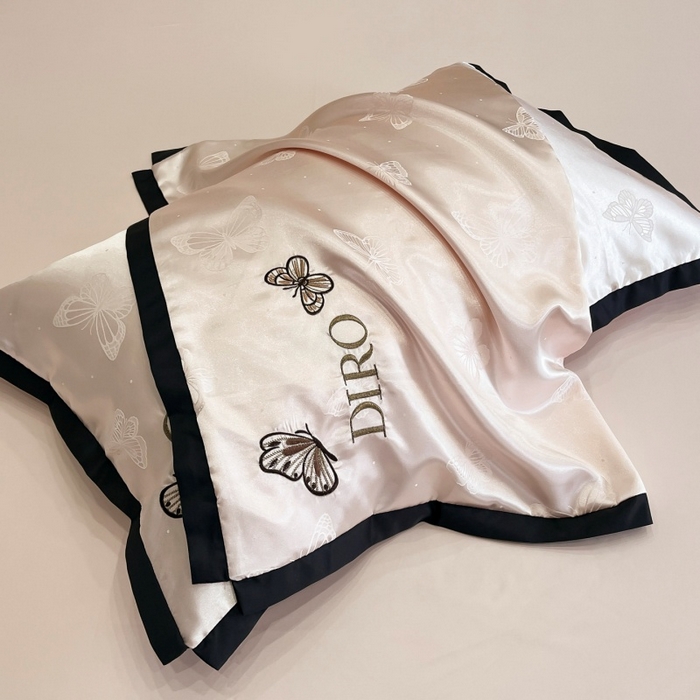 91家纺网 家纺一手货源 找家纺 金牛座家纺 2026新款贡缎亮丝提花刺绣四件套-蝶韵 蝶韵-浅粉