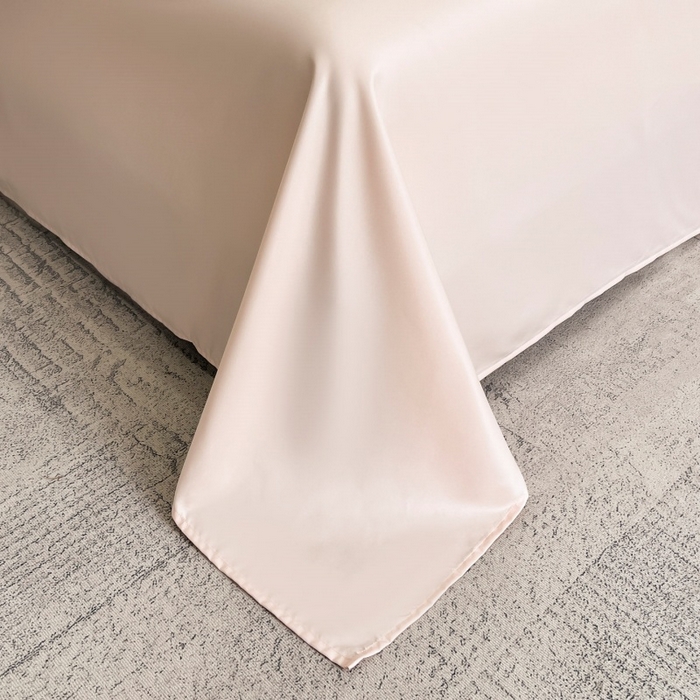 91家纺网 家纺一手货源 找家纺 金牛座家纺 2026新款贡缎亮丝提花刺绣四件套-蝶韵 蝶韵-浅粉