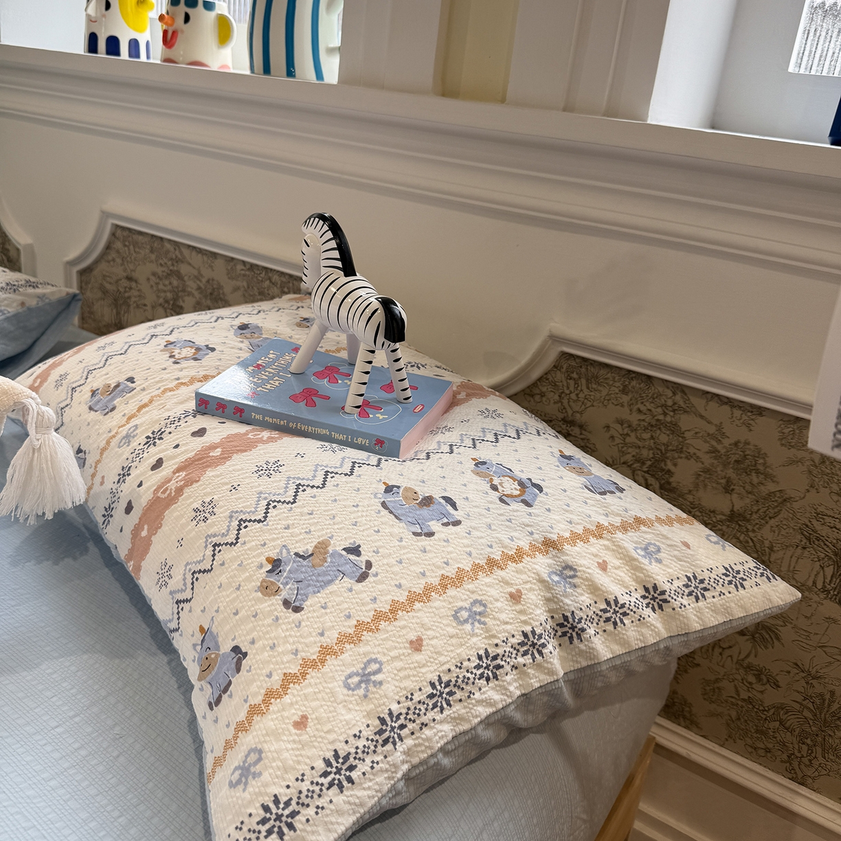 91家纺网 家纺一手货源 找家纺 盼季家纺 2026新款简单款105g泡芙棉印花四件套-费尔岛 费尔岛系列-马里奥