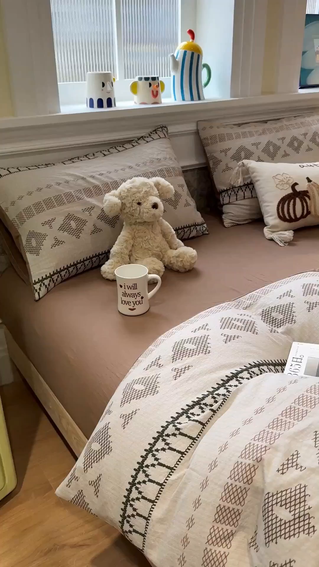 91家纺网 家纺一手货源 找家纺 盼季家纺 2026新款简单款105g泡芙棉印花四件套-费尔岛 费尔岛系列-米亚朵