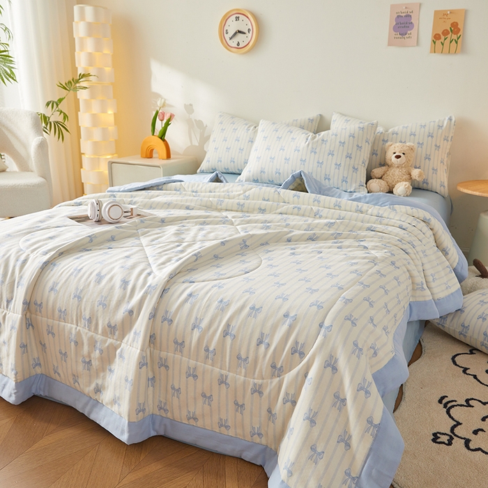 91家纺网 家纺一手货源 找家纺 铺尚美家纺 2026新款全棉双层纱夏被被子被芯 好丽友