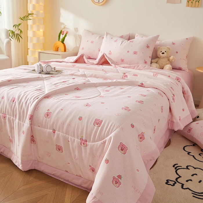 91家纺网 家纺一手货源 找家纺 （总）铺尚美家纺 2026新款全棉双层纱夏被被子被芯