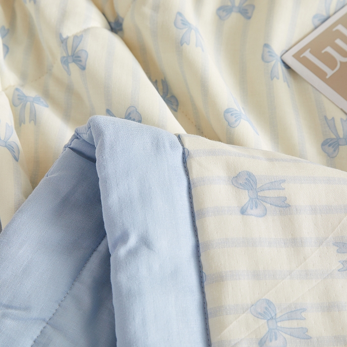 91家纺网 家纺一手货源 找家纺 铺尚美家纺 2026新款全棉双层纱夏被被子被芯 好丽友