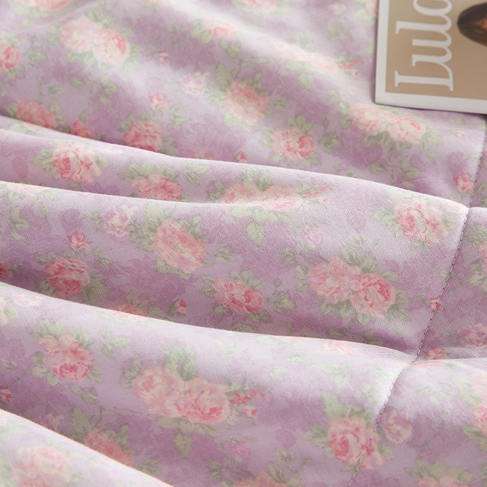 91家纺网 家纺一手货源 找家纺 铺尚美家纺 2026新款全棉双层纱夏被被子被芯 罗曼 紫