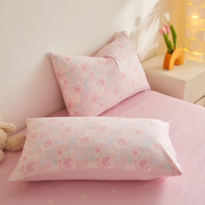 91家纺网 家纺一手货源 找家纺 铺尚美家纺 2026新款全棉双层纱夏被被子被芯 芙蓉 粉