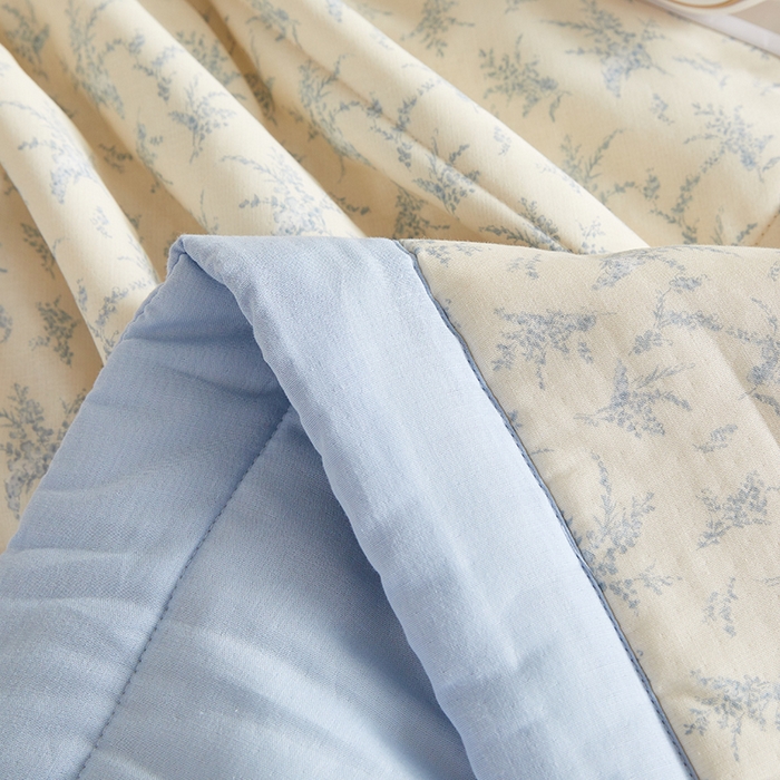 91家纺网 家纺一手货源 找家纺 铺尚美家纺 2026新款全棉双层纱夏被被子被芯 诺言