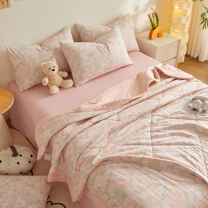 91家纺网 家纺一手货源 找家纺 铺尚美家纺 2026新款全棉双层纱夏被被子被芯 郁见