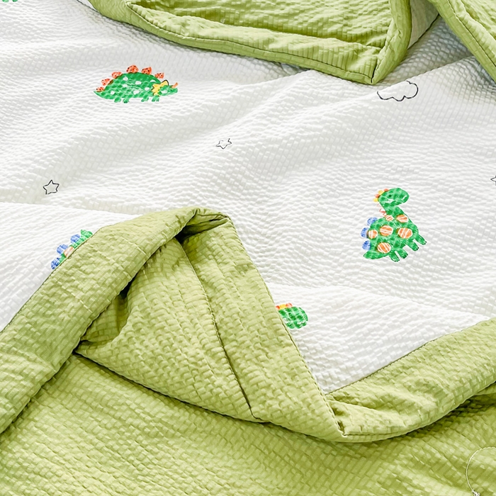 91家纺网 家纺一手货源 找家纺 （总）默忆 2026新款A类泡泡棉夏被泡芙棉印花夏被四件套空调被夏凉被