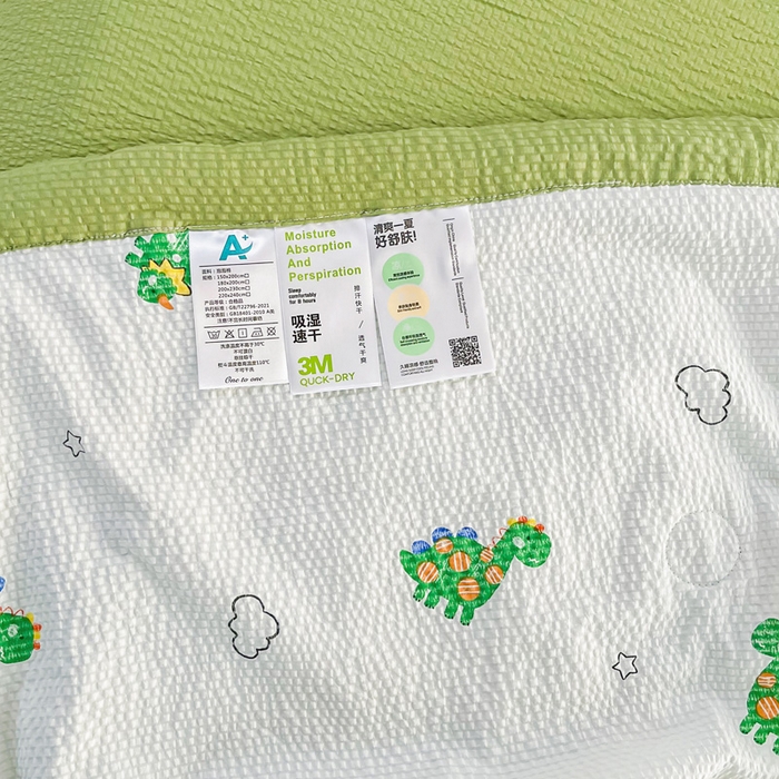 91家纺网 家纺一手货源 找家纺 （总）默忆 2026新款A类泡泡棉夏被泡芙棉印花夏被四件套空调被夏凉被