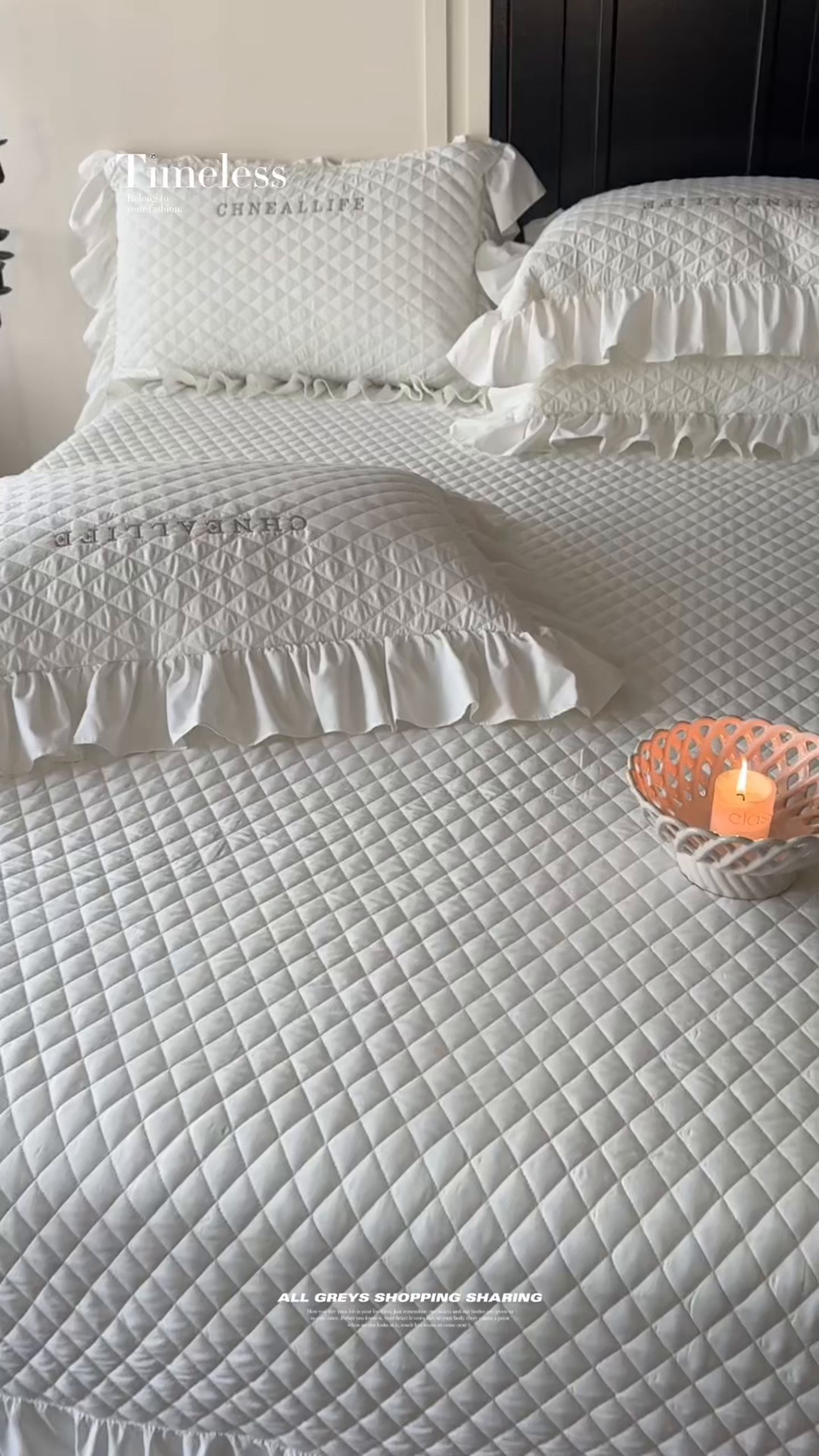 91家纺网 家纺一手货源 找家纺 豪美鑫 2026新款绗缝绣花四件套-可可小姐系列 可可小姐-奶白