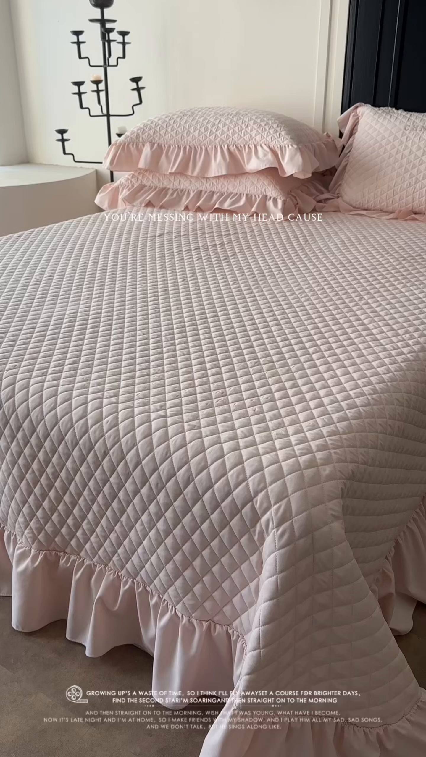 91家纺网 家纺一手货源 找家纺 豪美鑫 2026新款绗缝绣花四件套-可可小姐系列 可可小姐-玉粉