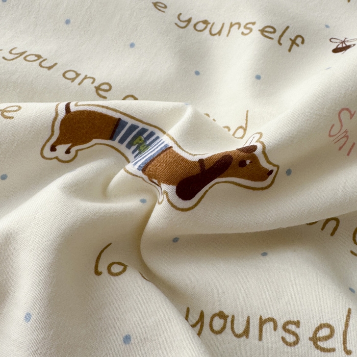 91家纺网 家纺一手货源 找家纺 盛凡家纺 2026新款小清新抗菌夏被夏凉被空调被被子被芯夏被四件套 腊肠狗狗