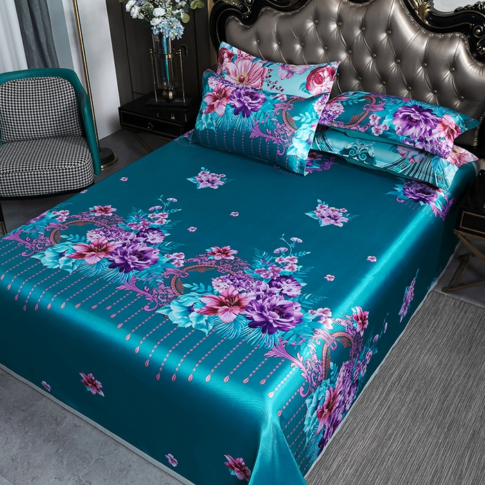 91家纺网 家纺一手货源 找家纺 （总）义博家纺 2026新款时尚印花凉感冰丝凉席