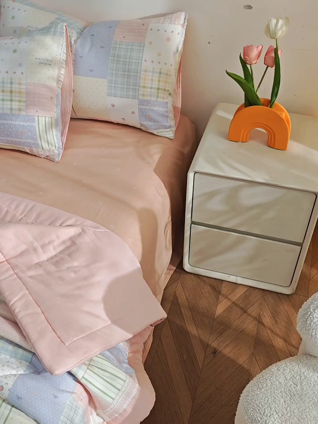 91家纺网 家纺一手货源 找家纺 铺尚美家纺 2026新款全棉双层纱夏被被子被芯 秋日集 粉