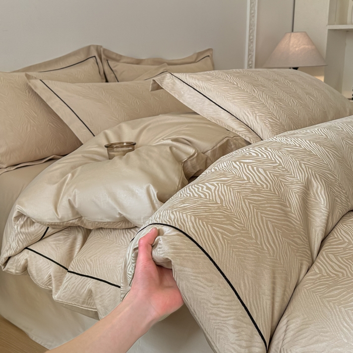 91家纺网 家纺一手货源 找家纺 （总）首尔家纺 2026新款浮雕提花色织全棉四件套