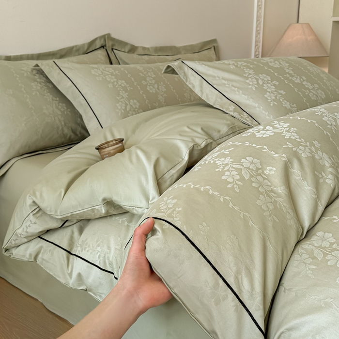 91家纺网 家纺一手货源 找家纺 （总）首尔家纺 2026新款浮雕提花色织全棉四件套