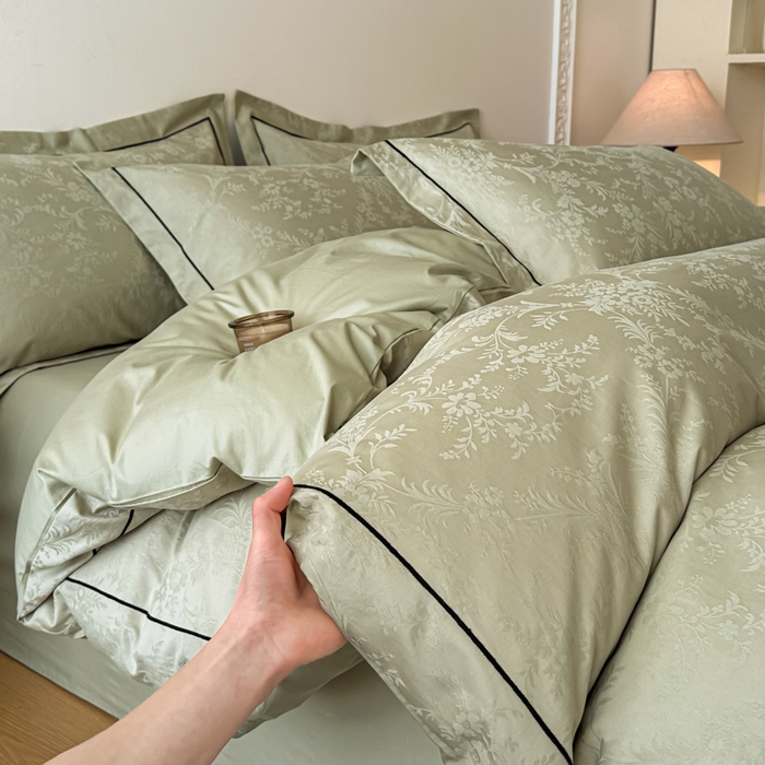 91家纺网 家纺一手货源 找家纺 （总）首尔家纺 2026新款浮雕提花色织全棉四件套