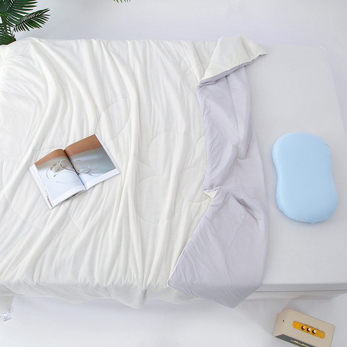 91家纺网 家纺一手货源 找家纺 默忆 2026新款瓜瓜凉感夏被 被子被芯 象牙白