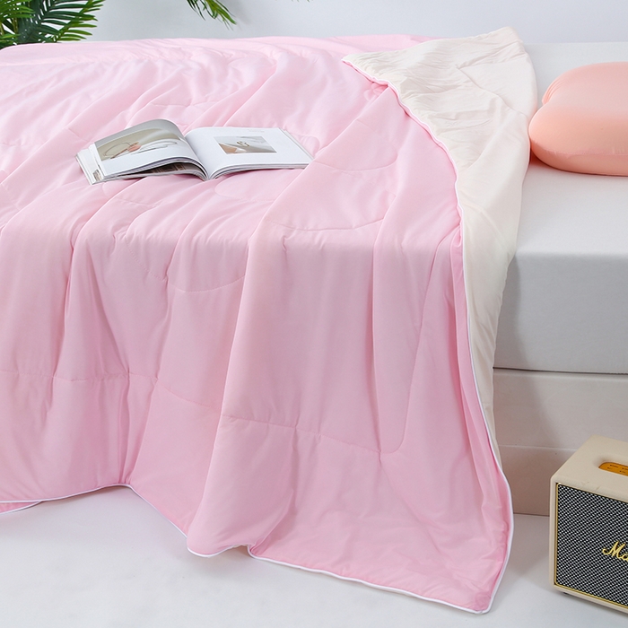 91家纺网 家纺一手货源 找家纺 默忆 2026新款瓜瓜凉感夏被 被子被芯 粉玉色