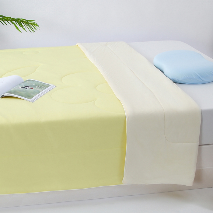 91家纺网 家纺一手货源 找家纺 默忆 2026新款瓜瓜凉感夏被 被子被芯 柠檬黄