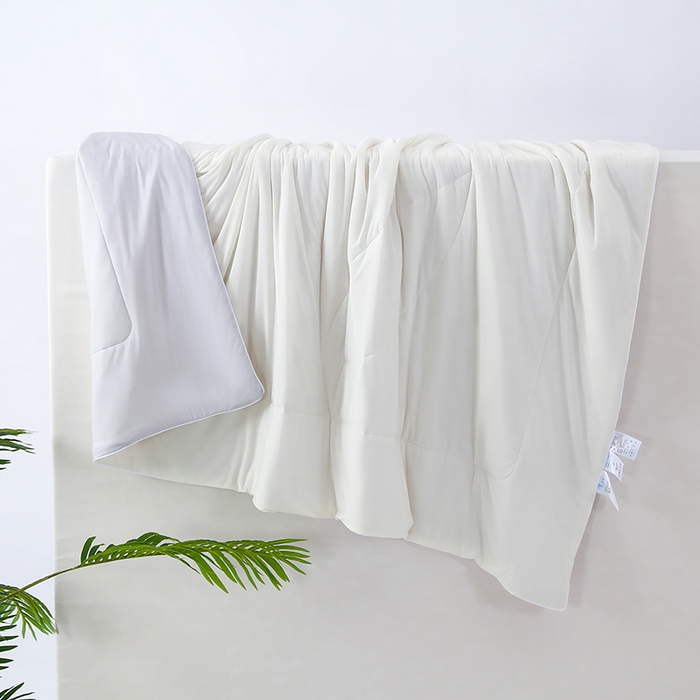 91家纺网 家纺一手货源 找家纺 默忆 2026新款瓜瓜凉感夏被 被子被芯 象牙白