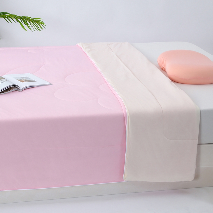 91家纺网 家纺一手货源 找家纺 默忆 2026新款瓜瓜凉感夏被 被子被芯 粉玉色