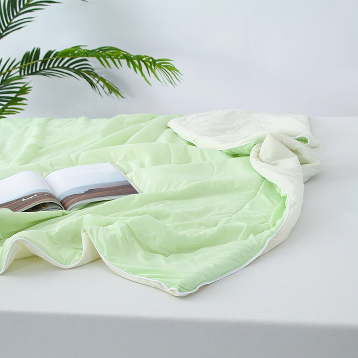 91家纺网 家纺一手货源 找家纺 默忆 2026新款瓜瓜凉感夏被 被子被芯 果绿色